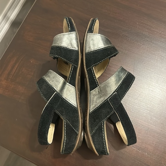 Romika Black & Silver Leather Comfort Walking Strappy Sandals EU Size 38 - Picture 9 of 16